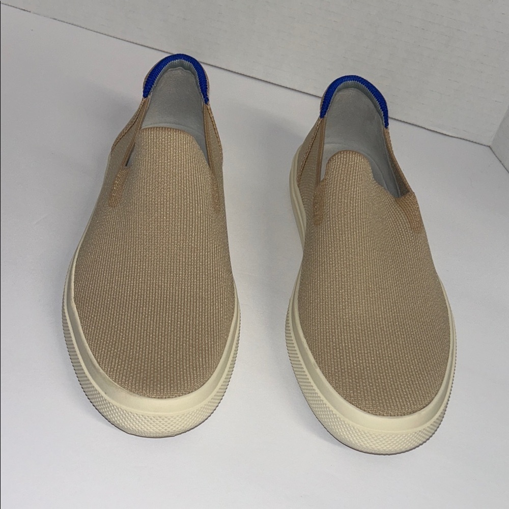 Rothy's Beige Slip-On Sneakers with Blue Accent - Picture 5 of 16